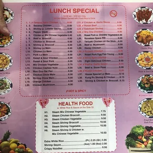 sushi and sashimi, menu