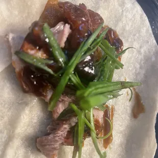 Peking duck with pancake