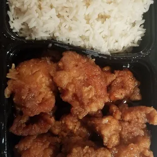 General Tso's Chicken (chicken was tough. Stringy)