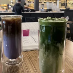 Iced Matcha &amp; fruit loop latte