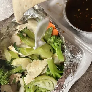 Steamed Tofu with Vegetables