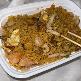 Combination fried rice. No pork.