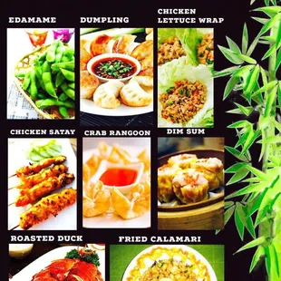 a variety of food items