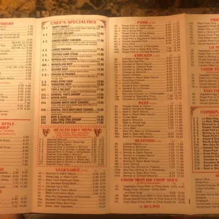 Panda  Delight Menu (cont)