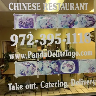 The restaurant window.