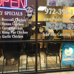 Front of restaurant with rude lady