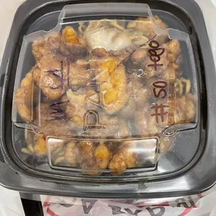 the inside of a plastic container