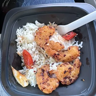 Chili shrimp bowl