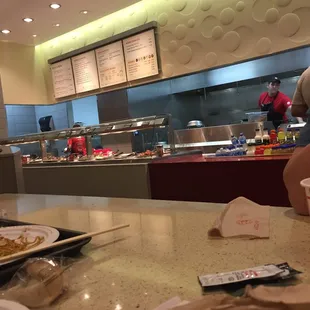 interior, sushi and sashimi