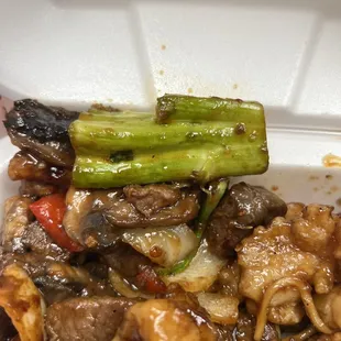 "Black pepper steak"