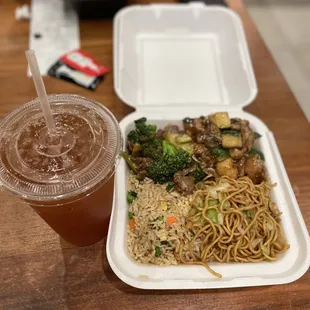 3 entré order and guava peach tea