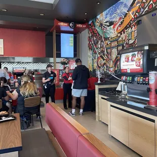 First 88 customers get swag! (I love the mural BTW)