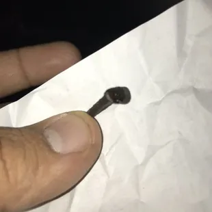 A rusty metal Nail