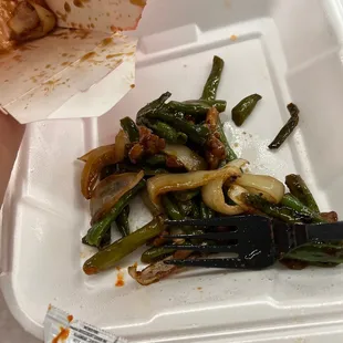 Green beans &amp; onions only