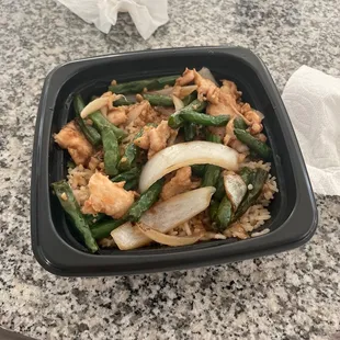 Really ? Talk about portion size I feel like I only paid for rice.