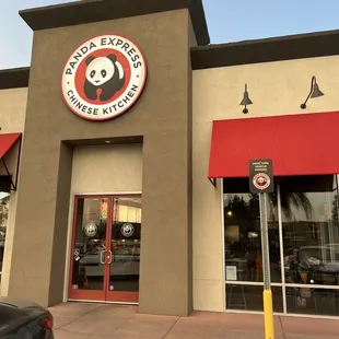 the front of the restaurant