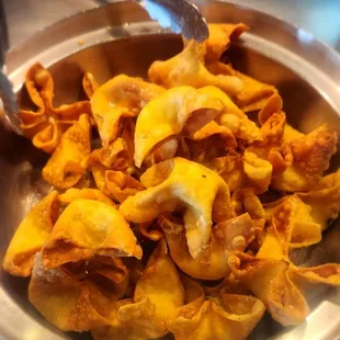 Cream cheese filled wontons