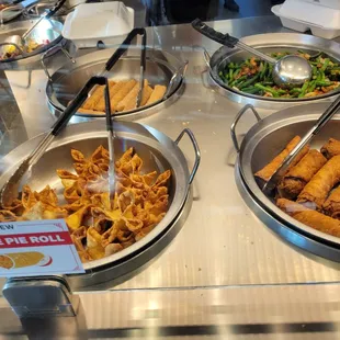 a variety of food items on display