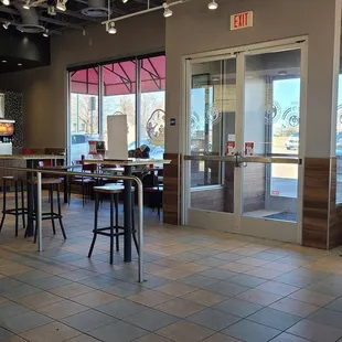 the inside of a restaurant