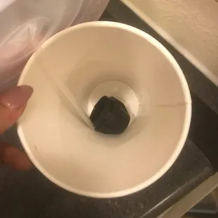 Who doesn't notice the fountain nozzle fell into the drink you're filling up??