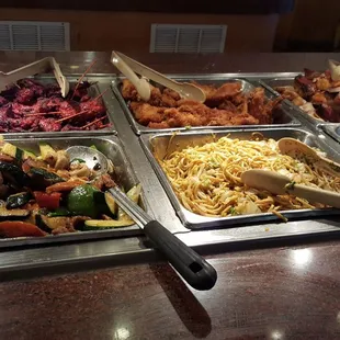 a variety of food items