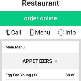 In line menu prices do not match what they charged