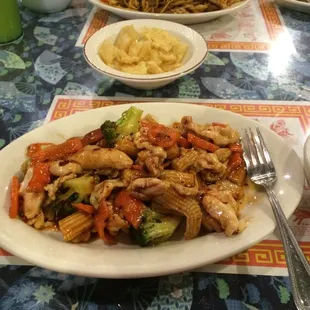 a plate of food on a table