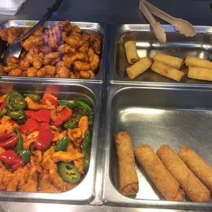 chicken wings and fried chicken, interior
