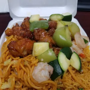 Two item combo.  Generous portions