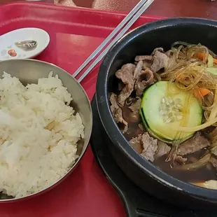 Korean menu- hot pot bulgogi