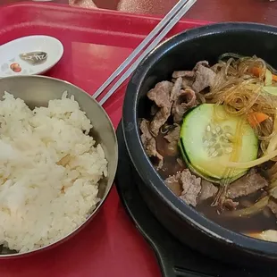 Beef bulgogi with rice