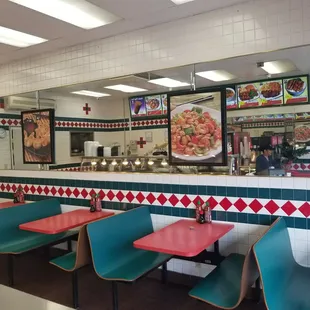 the interior of a restaurant