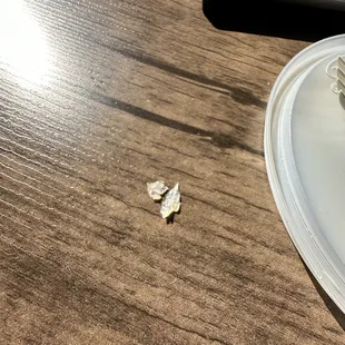 Plastic pieces in my wontons