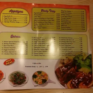 Full menu.
