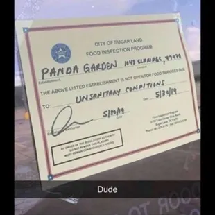 Really! Unsanitary Condition! Wow! As a weekly customer, I will never be back to this location again!