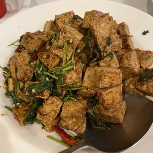 Stir fried 407. Tofu with Vegetable......