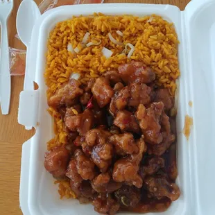 General tso lunch special. $5.75