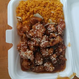 Sesame chicken lunch special $5.75