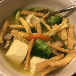 Tofu and vegetable soup