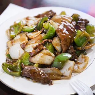 pepper steak and onions