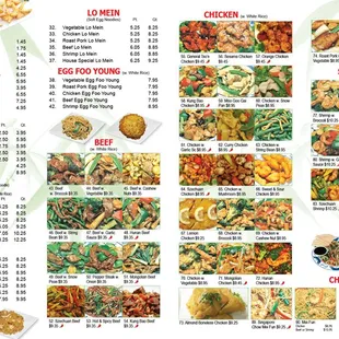 ramen and noodles, menu