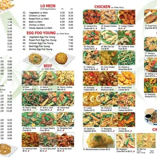 ramen and noodles, menu