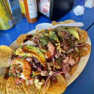 Tostada de ceviche...