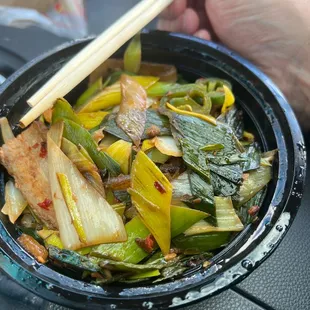 Double Sauteed Pork Lunch. Smallest portion ever.