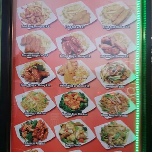 the menu