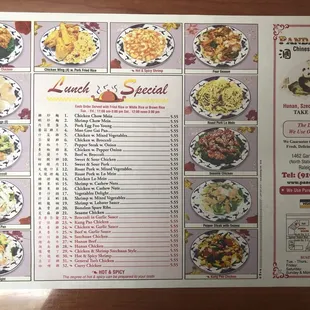 the menu