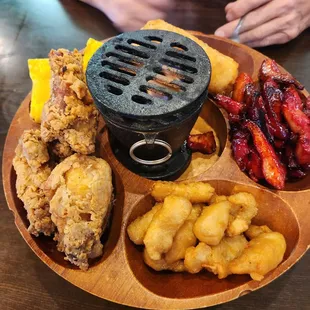a plate of fried food