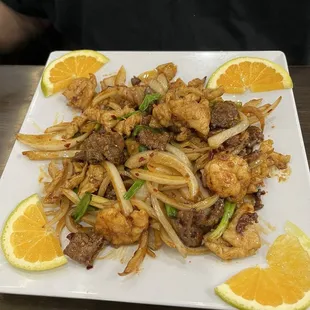 Some kind of delight my husband liked it, but more onions than anything