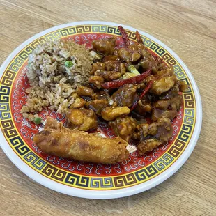 a plate of food on a table