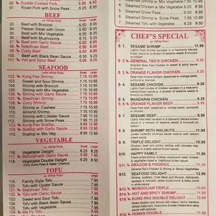 Panda House Menu